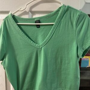 Green V-Neck Women's Top Target